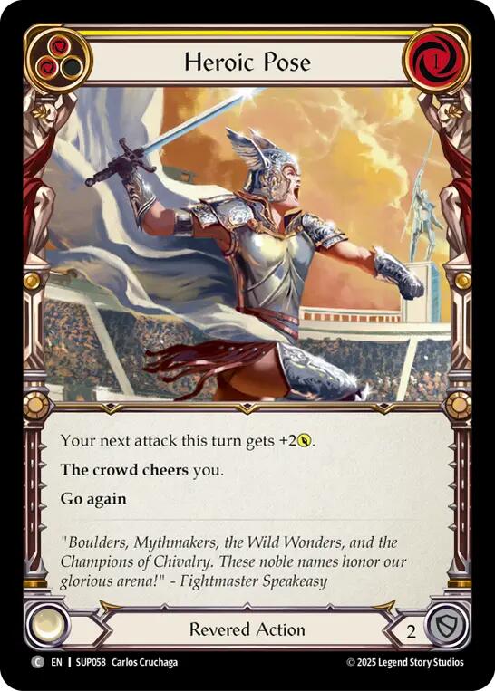 Flesh and Blood TCG: Heroic Pose (Yellow) card image