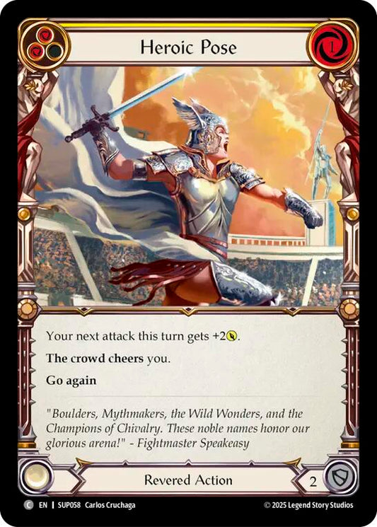 Flesh and Blood TCG: Heroic Pose (Yellow) card image