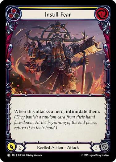Flesh and Blood TCG: Instill Fear (Yellow) card image