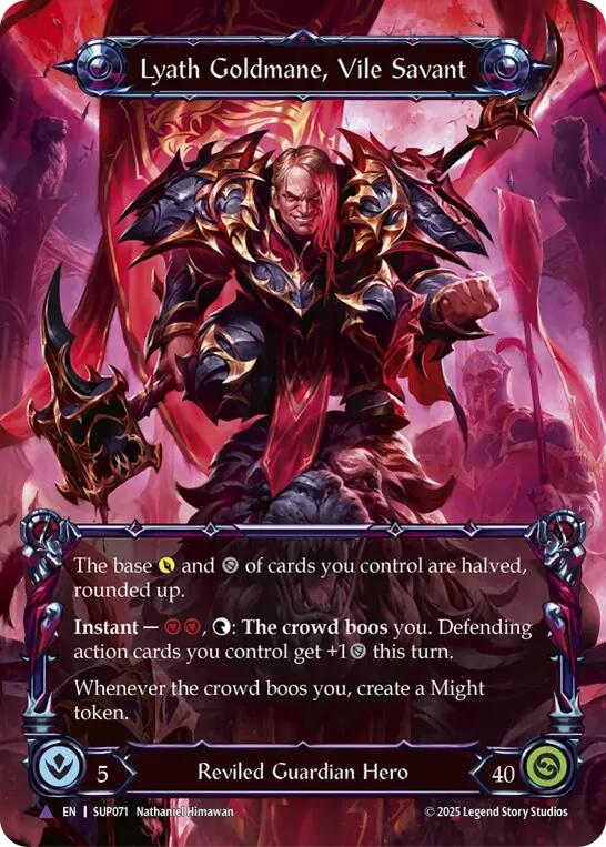Flesh and Blood TCG: Lyath Goldmane, Vile Savant (Marvel) card image