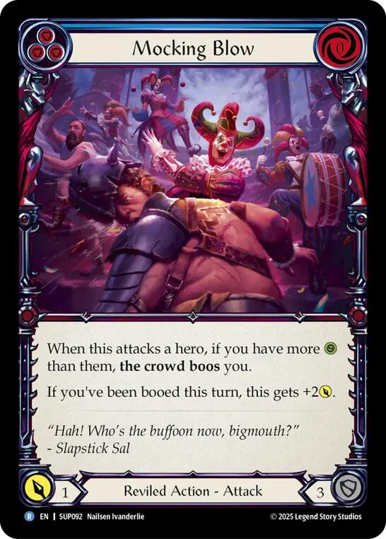 Flesh and Blood TCG: Mocking Blow (Blue) card image