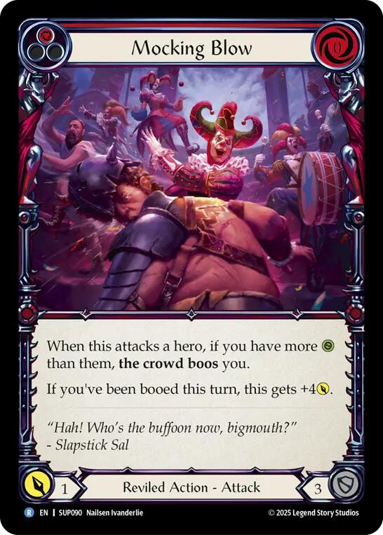 Flesh and Blood TCG: Mocking Blow (Red) card image