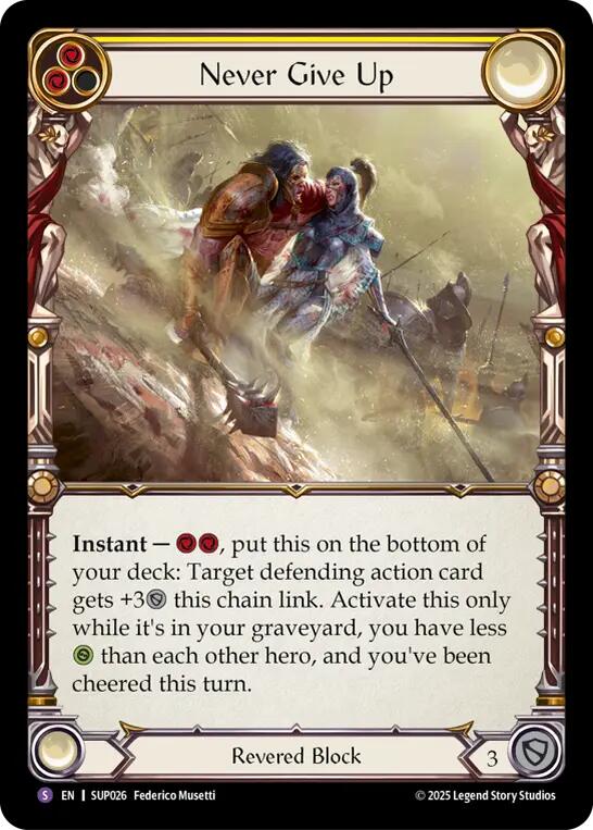 Flesh and Blood TCG: Never Give Up card image