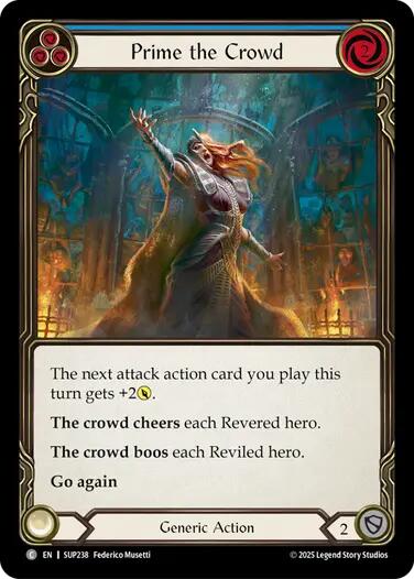 Flesh and Blood TCG: Prime the Crowd (Blue) card image