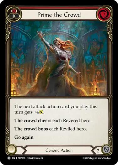 Flesh and Blood TCG: Prime the Crowd (Red) card image