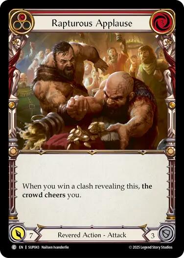 Flesh and Blood TCG: Rapturous Applause (Red) card image