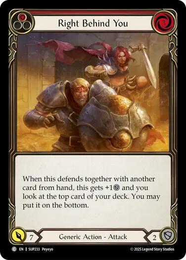 Flesh and Blood TCG: Right Behind You (Red) card image