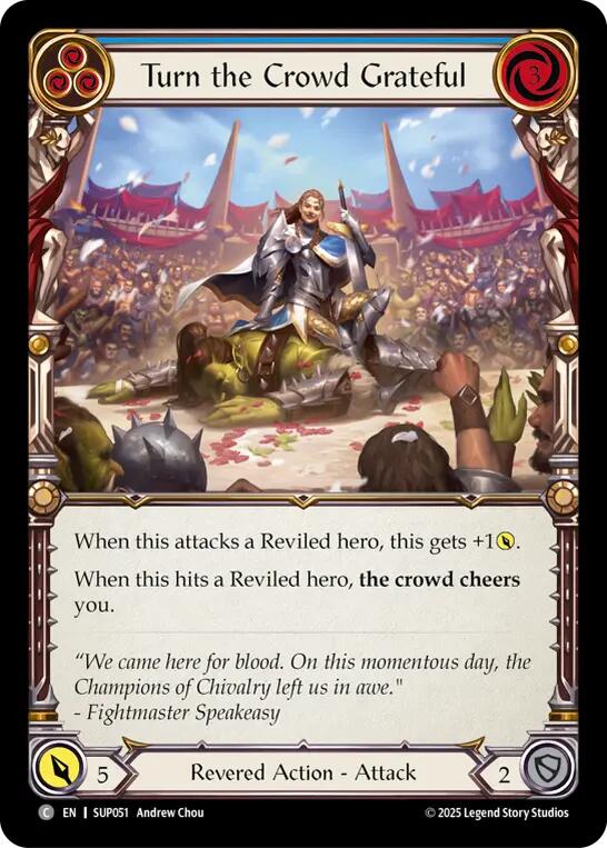 Flesh and Blood TCG: Turn the Crowd Grateful (Blue) card image