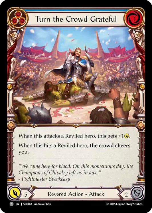 Flesh and Blood TCG: Turn the Crowd Grateful (Blue) card image