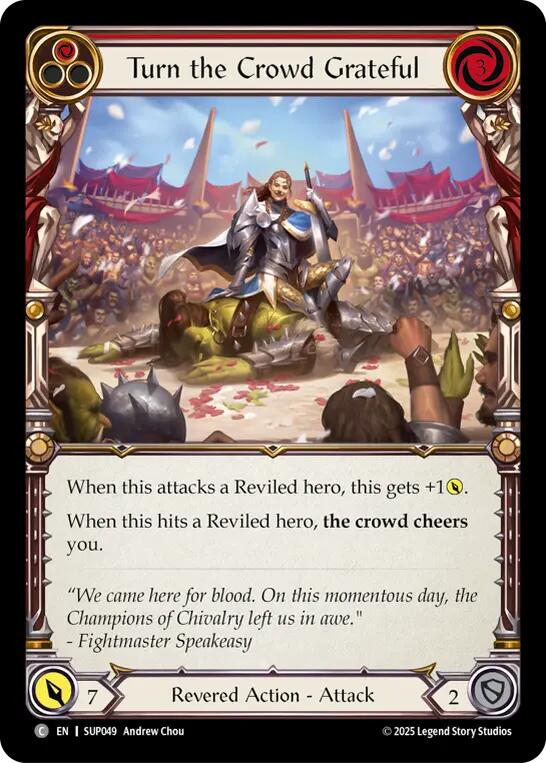 Flesh and Blood TCG: Turn the Crowd Grateful (Red) card image