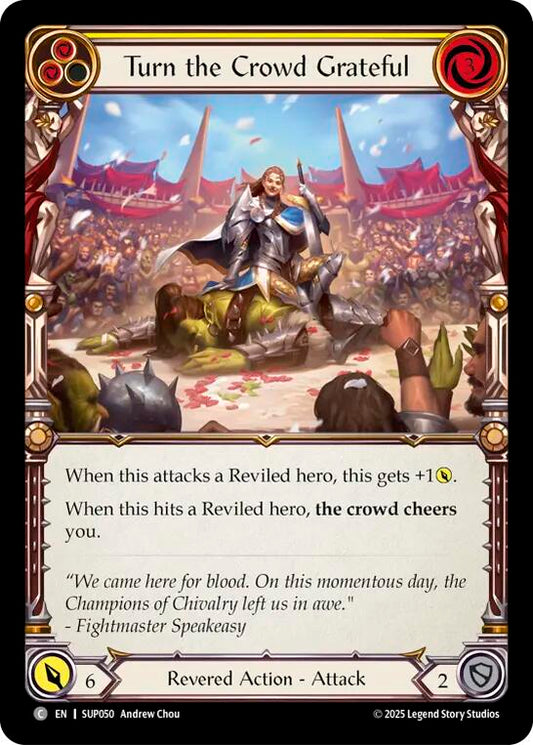 Flesh and Blood TCG: Turn the Crowd Grateful (Yellow) card image