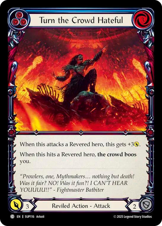 Flesh and Blood TCG: Turn the Crowd Hateful (Blue) card image