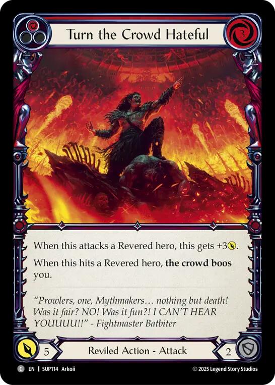 Flesh and Blood TCG: Turn the Crowd Hateful (Red) card image