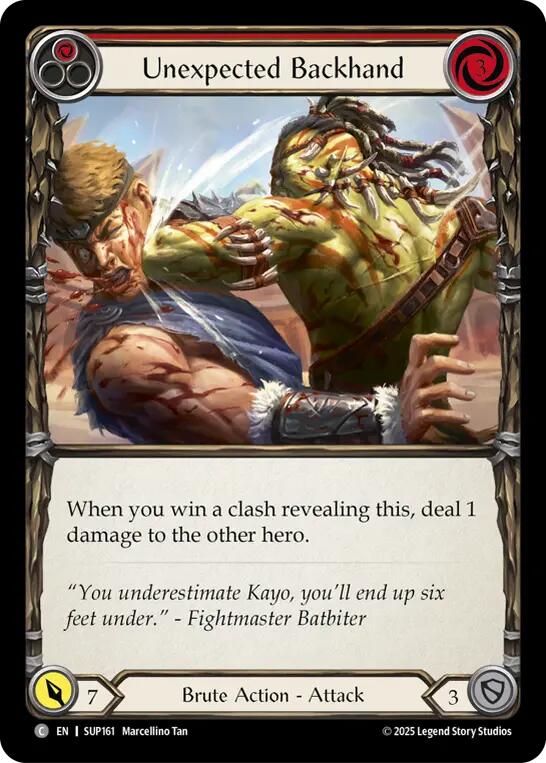 Flesh and Blood TCG: Unexpected Backhand (Red) card image