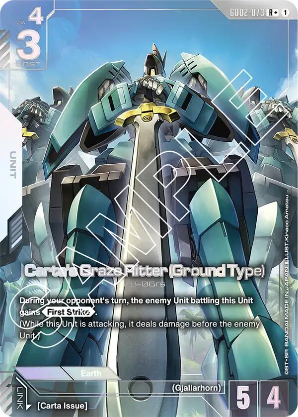 Gundam Card Game: Carta's Graze Ritter (Ground Type) (R+) card image