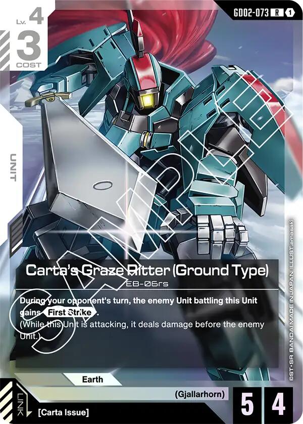 Gundam Card Game: Carta's Graze Ritter (Ground Type) card image