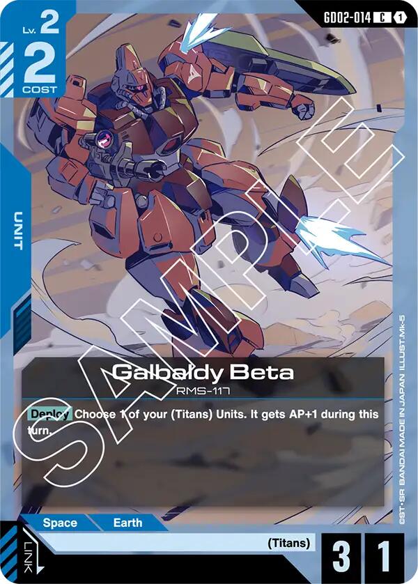 Gundam Card Game: Galbaldy Beta card image