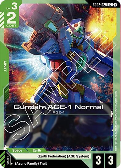 Gundam Card Game: Gundam AGE-1 Normal (GD02-029) card image
