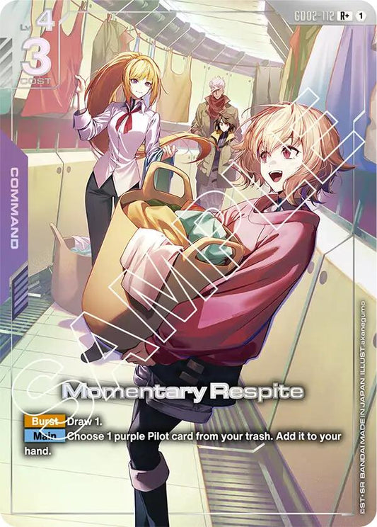 Gundam Card Game: Momentary Respite (R+) card image