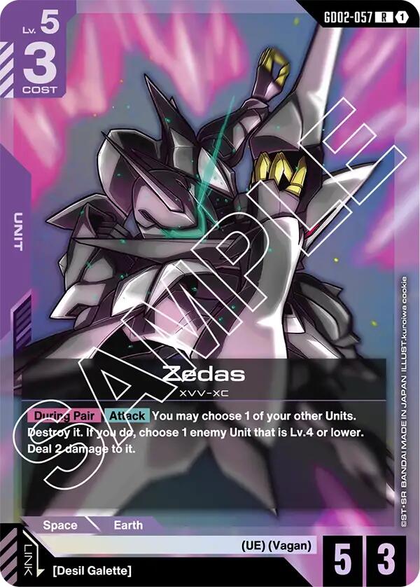 Gundam Card Game: Zedas card image