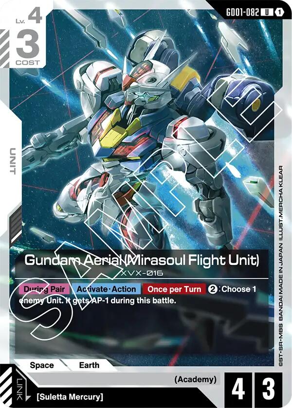 Gundam Card Game: Gundam Aerial (Mirasoul Flight Unit) card image