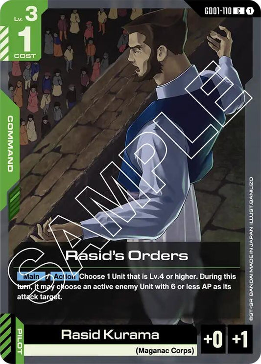 Gundam Card Game: Rasid's Orders card image