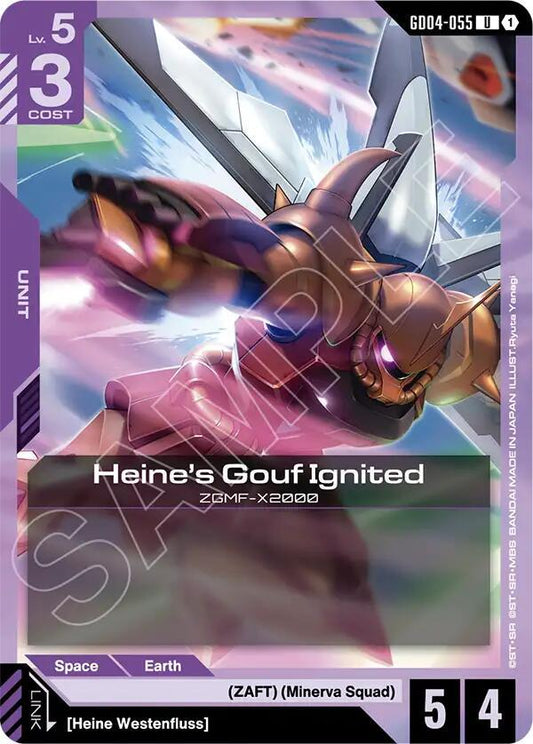 Gundam Card Game: Heine's Gouf Ignited card image