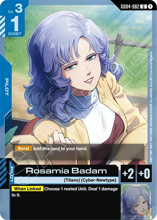 Gundam Card Game: Rosamia Badam card image