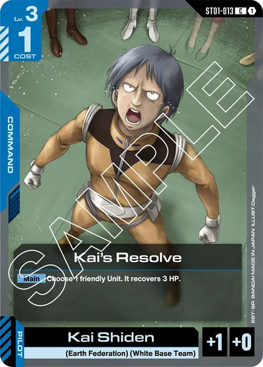 Gundam Card Game: Kai's Resolve card image