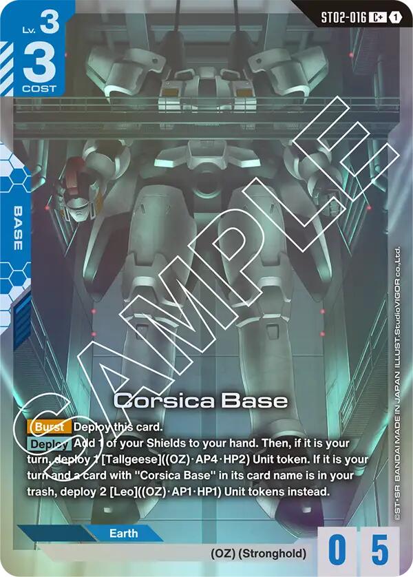 Gundam Card Game: Corsica Base (C+) card image