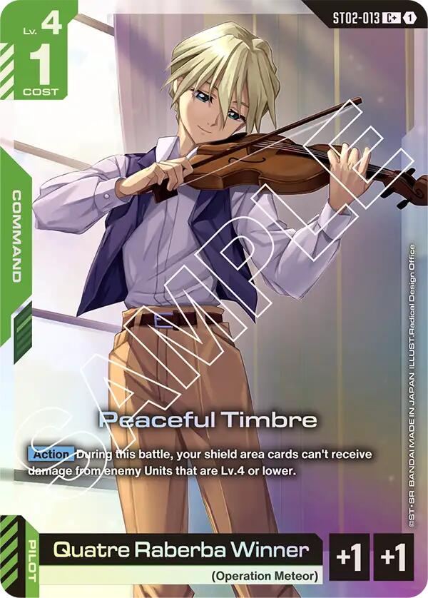 Gundam Card Game: Peaceful Timbre (C+) card image