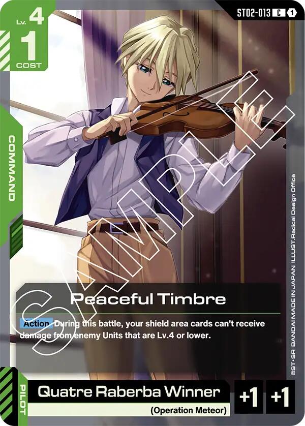 Gundam Card Game: Peaceful Timbre card image