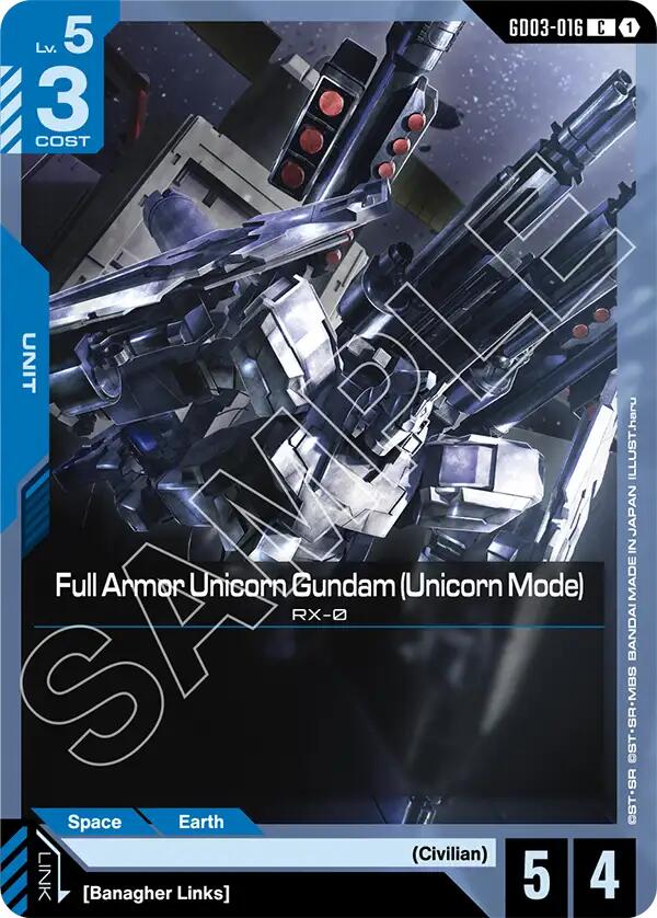 Gundam Card Game: Full Armor Unicorn Gundam (Unicorn Mode) card image