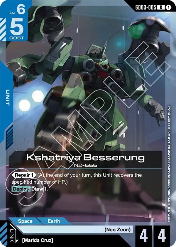 Gundam Card Game: Kshatriya Besserung card image