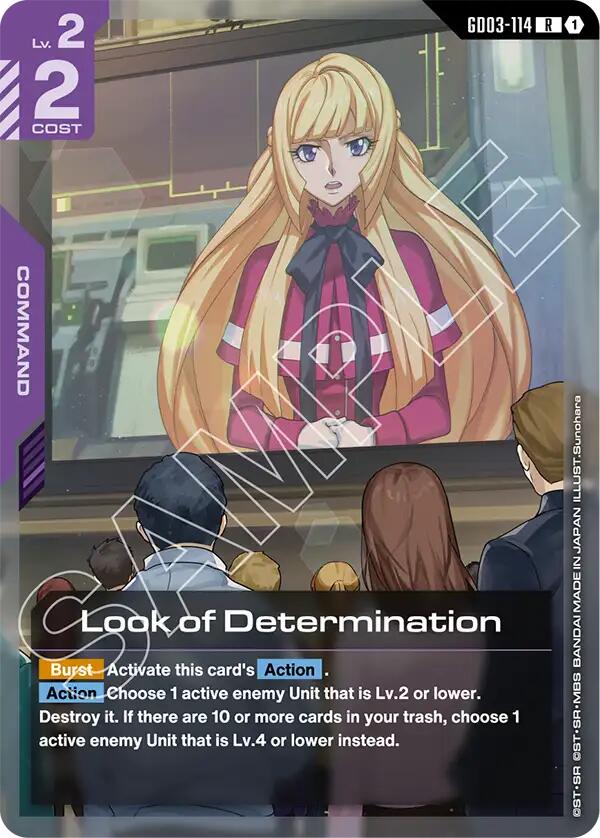 Gundam Card Game: Look of Determination card image
