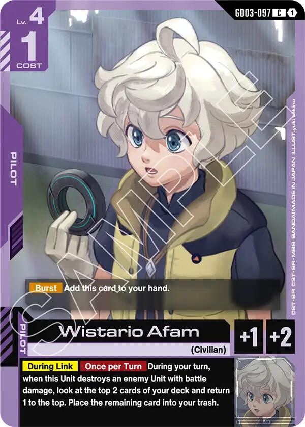 Gundam Card Game: Wistario Afam card image