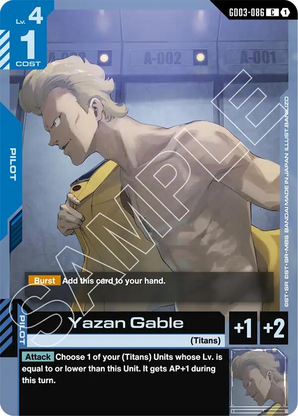 Gundam Card Game: Yazan Gable card image
