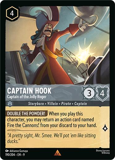Disney Lorcana: Captain Hook - Captain of the Jolly Roger card image