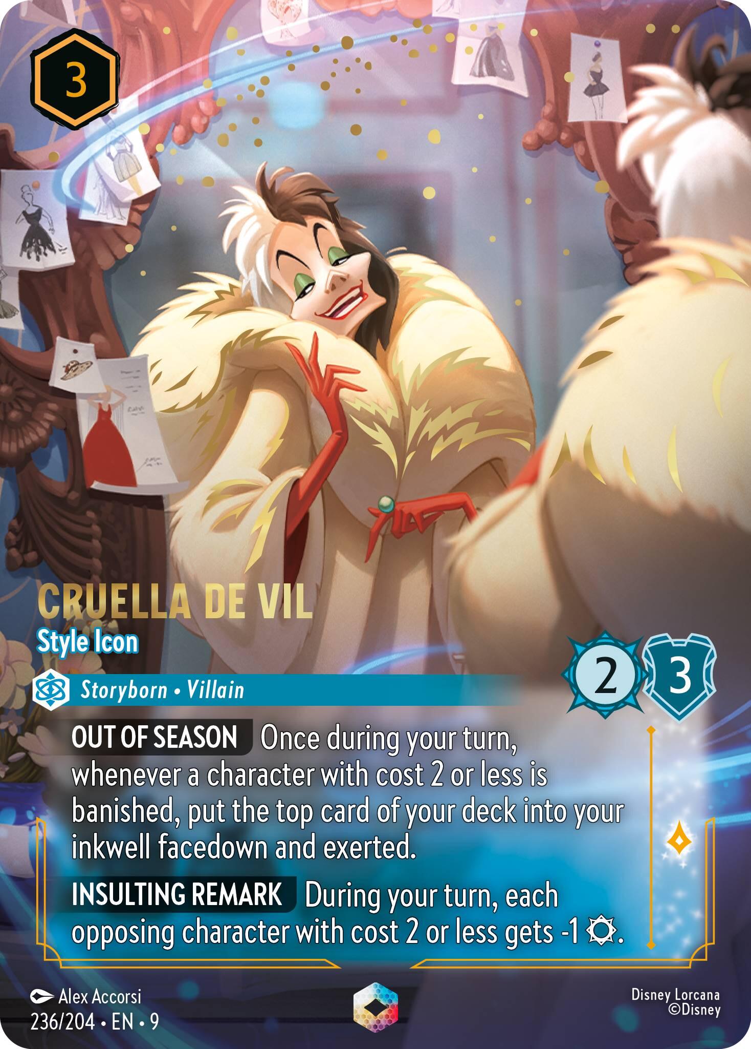 Disney Lorcana: Cruella De Vil - Style Icon (Enchanted) card image