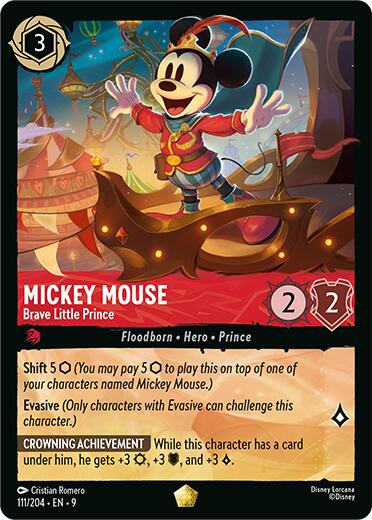 Disney Lorcana: Mickey Mouse - Brave Little Prince card image