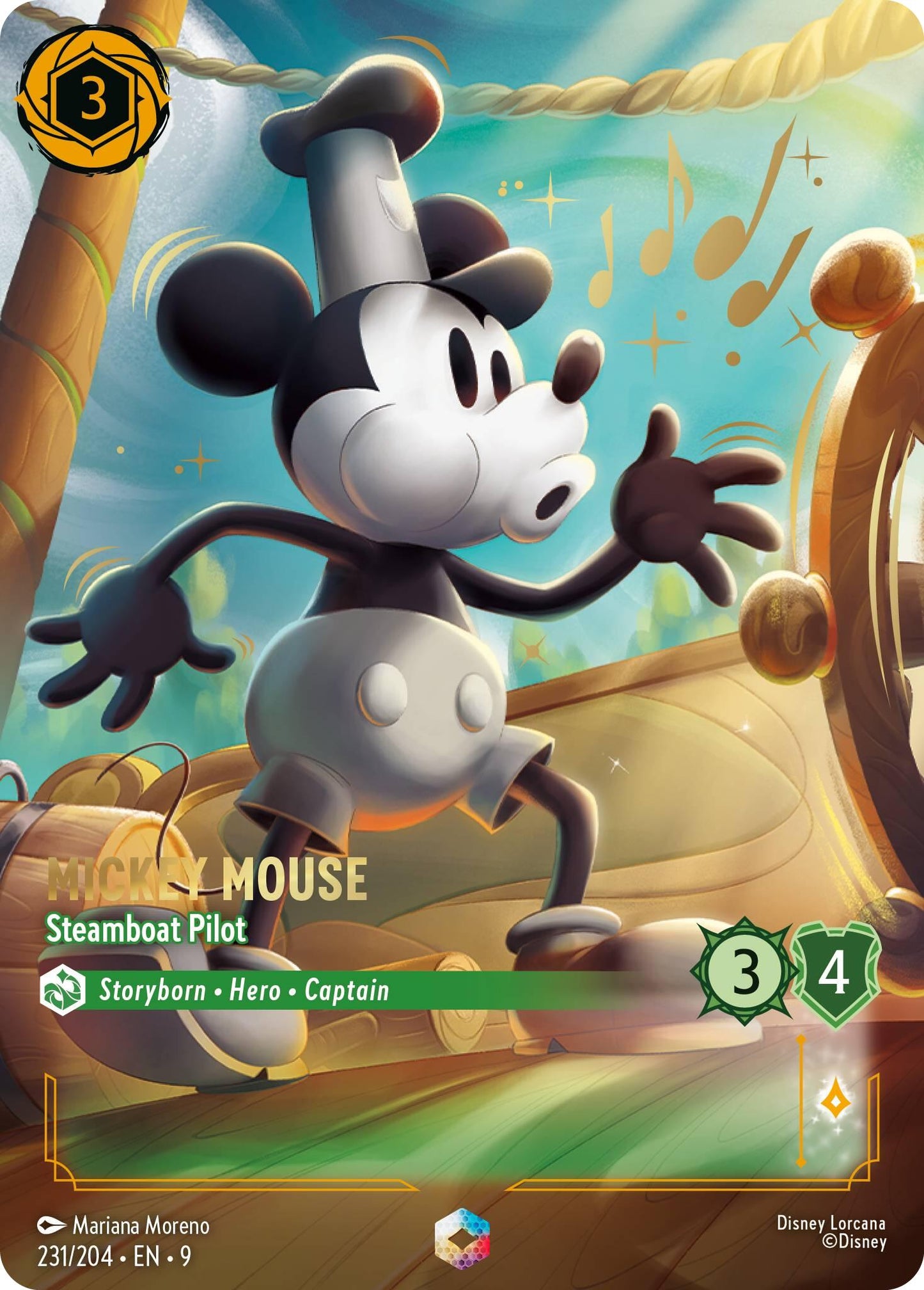 Disney Lorcana: Mickey Mouse - Steamboat Pilot (Enchanted) card image