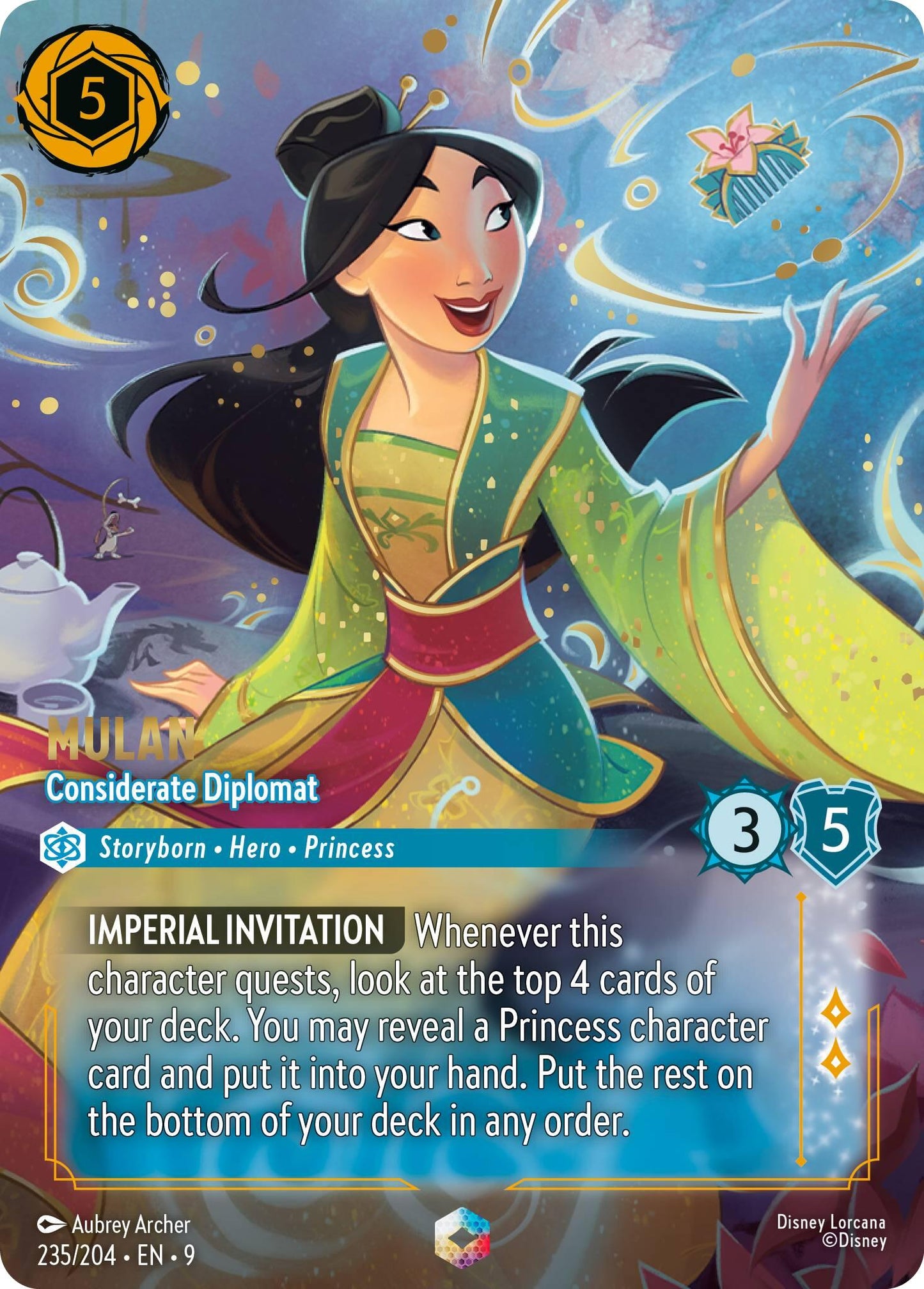 Disney Lorcana: Mulan - Considerate Diplomat (Enchanted) card image