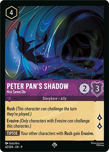 Disney Lorcana: Peter Pan's Shadow - Not Sewn On card image