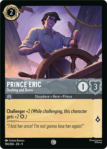 Disney Lorcana: Prince Eric - Dashing and Brave card image