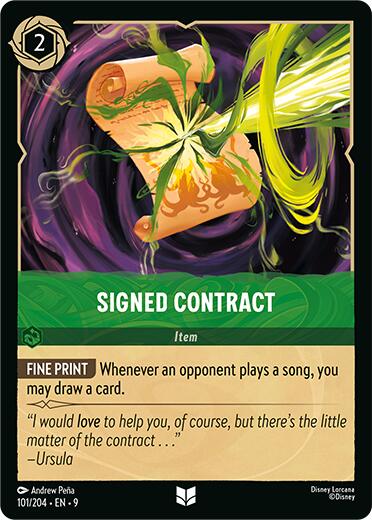 Disney Lorcana: Signed Contract card image