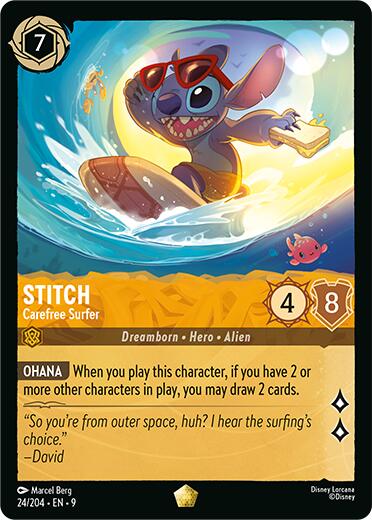 Disney Lorcana: Stitch - Carefree Surfer card image