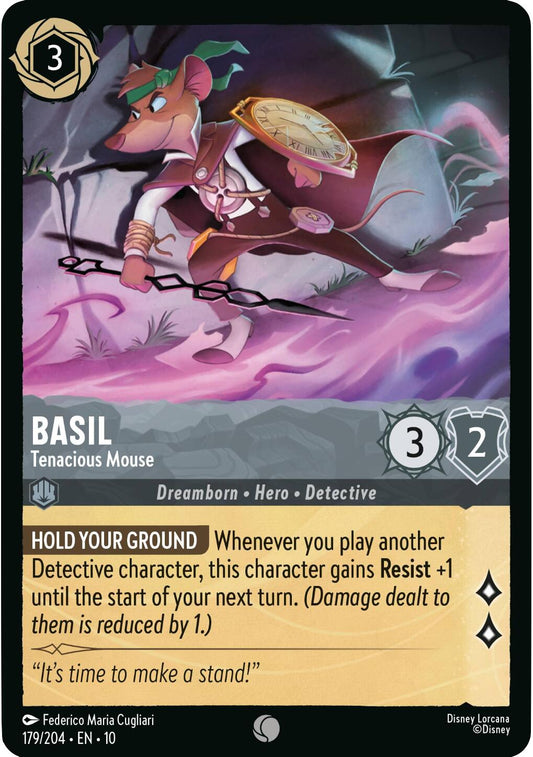 Disney Lorcana: Basil - Tenacious Mouse card image