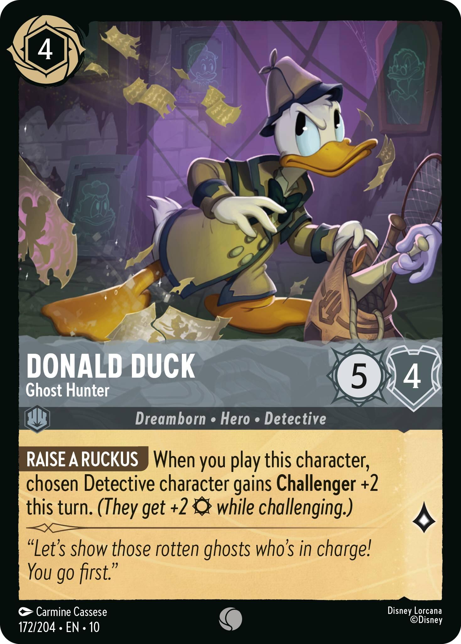 Disney Lorcana: Donald Duck - Ghost Hunter card image