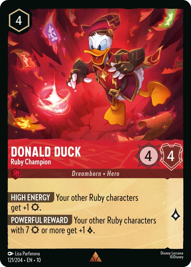 Disney Lorcana: Donald Duck - Ruby Champion card image