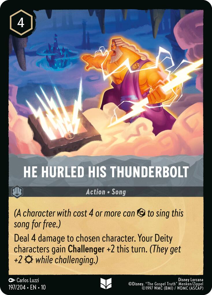 Disney Lorcana: He Hurled His Thunderbolt card image